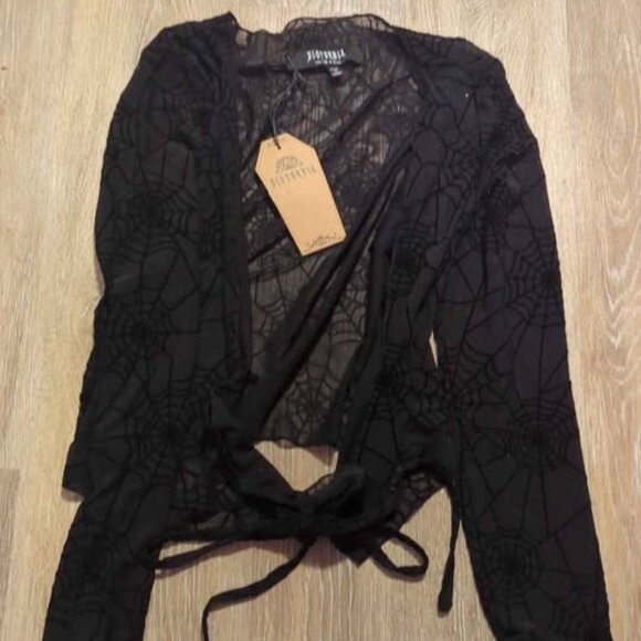 Disturbia Tops - Disturbia venom mesh wrap top size 6 new
